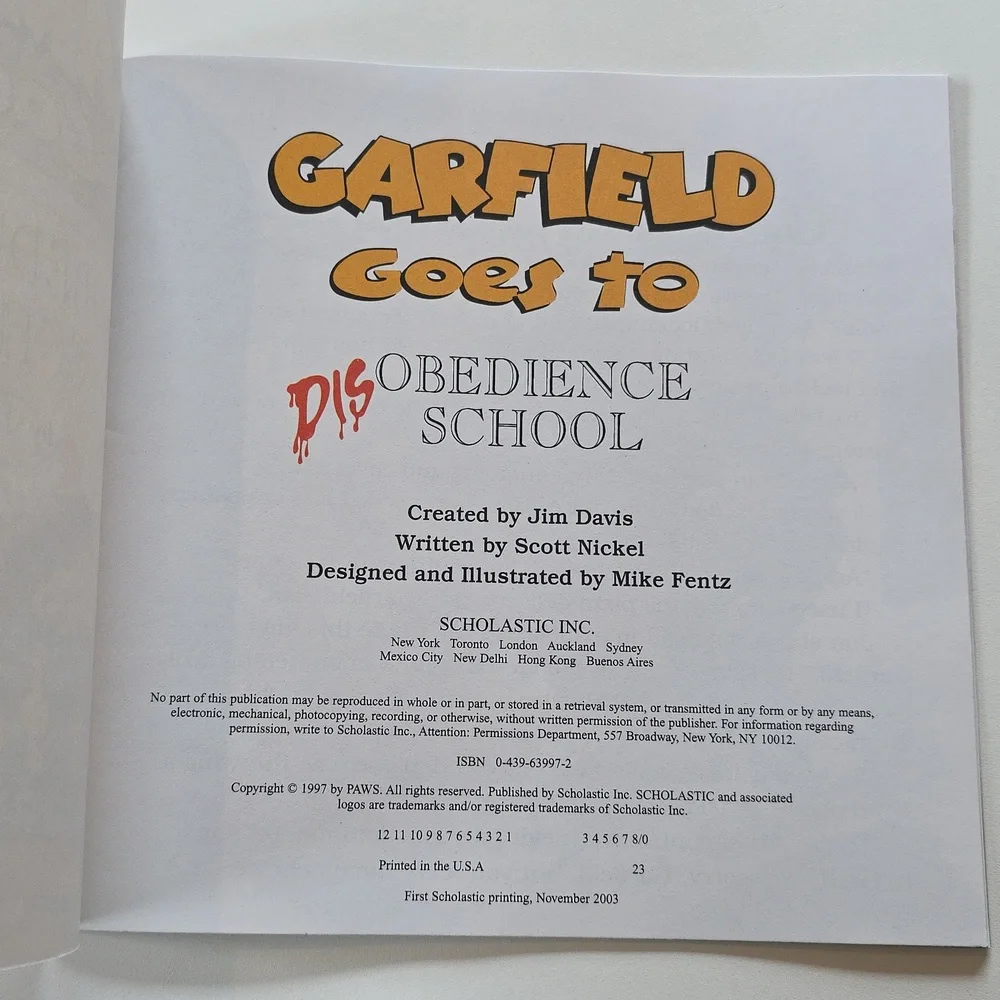 Garfield Book Set - Comic Book, Discovers America And Obedience School